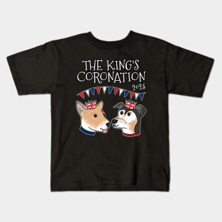 The Kings Coronation 2023 Dogs UK Flag Kids T-Shirt